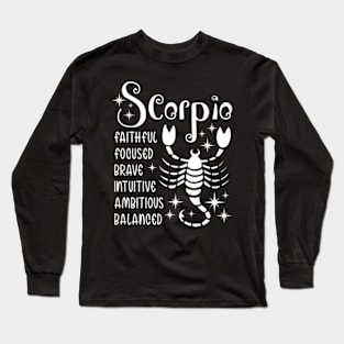 Zodiac Signs Scorpio Long Sleeve T-Shirt